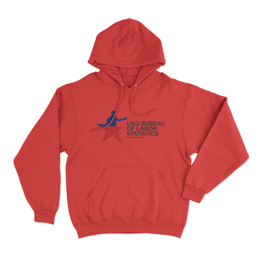 Bureau of Labor Statistics Unisex Hoodie Red Bureau of Labor Statistics Unisex Hoodie Red